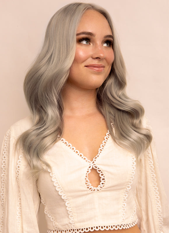 16 inch Ultimate Volume Clip in Hair Extensions Silver display picture 1