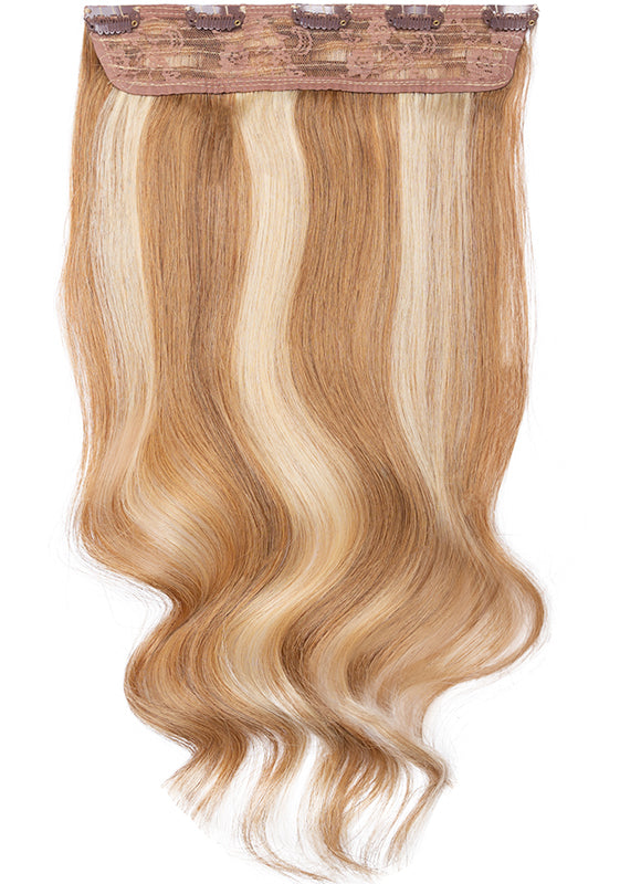 Clip in One Piece/ Volumizer Light Brown with Light Blonde  display picture 3
