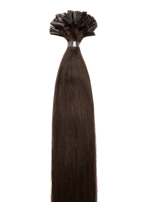 24 Inch Keratin Bond/ Fusion Hair Extensions Nail/ U-Tip #1C Mocha Brown