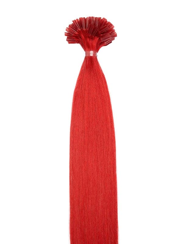 20 Inch Keratin Bond/ Fusion Hair Extensions Nail/ U-Tip #Red