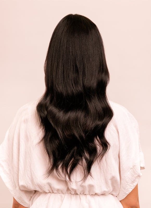 16 inch Full Volume Clip in Hair Extensions #1B Natural Black display picture 3