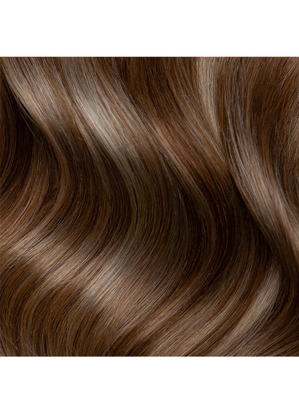 16 inch Invisible Wire Hair Extensions Brown & Blonde (Bronde) Balayage #F4A-4A8A613