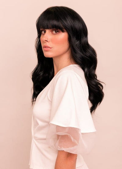 16 inch Invisible Wire Hair Extensions in #1 Jet Black