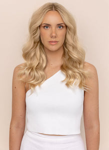 16 inch Invisible Wire Hair Extensions in #60A Light Ash Blonde