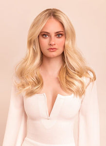 16 inch Invisible Wire Hair Extensions in #60 Light Blonde