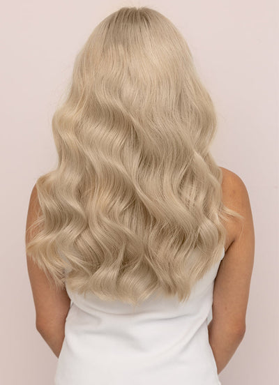 16 inch Invisible Wire Hair Extensions in Light Grey