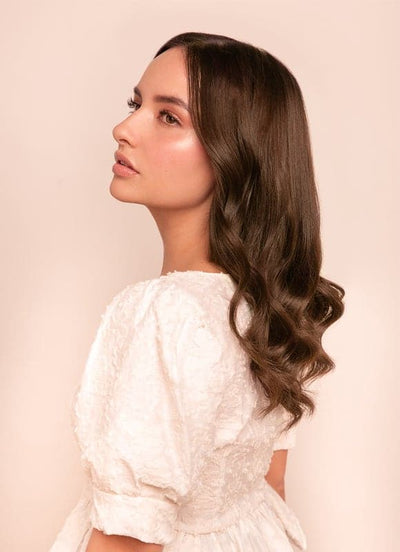 16 inch Invisible Wire Hair Extensions in #1C Mocha Brown