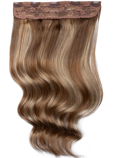 Clip in One Piece/ Volumizer in Brown & Blonde (Bronde) Balayage #F4A-4A8A613