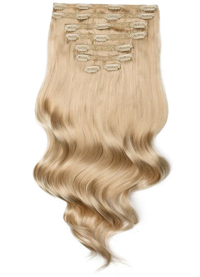 16 inch Ultimate Volume Clip in Hair Extensions Ice Blonde