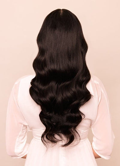20 inch Ultimate Volume Clip in Hair Extensions in #in 1B Natural Black