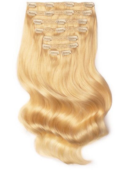 20 inch Full Volume Clip in Hair Extensions #60 Light Blonde
