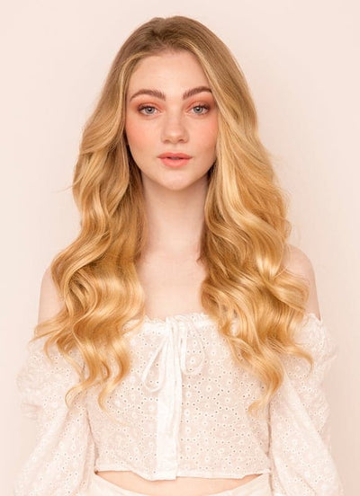 16 inch Ultimate Volume Clip in Hair Extensions in Light Brown & Blonde Balayage