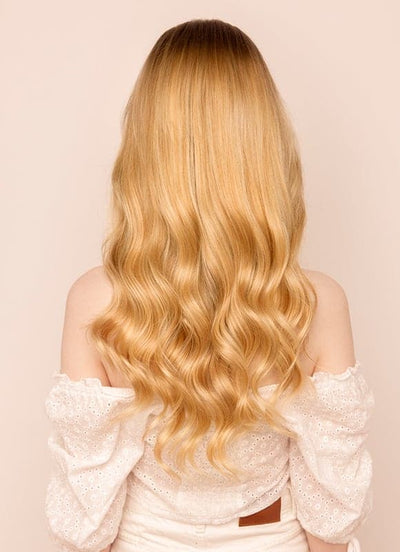 20 inch Ultimate Volume Clip in Hair Extensions in Light Brown & Blonde Balayage