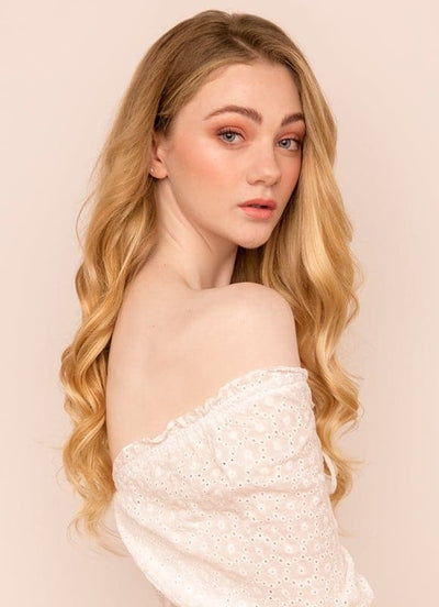 16 inch Ultimate Volume Clip in Hair Extensions in Light Brown & Blonde Balayage