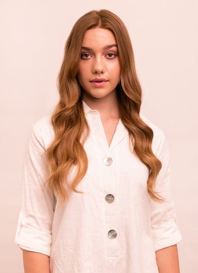 20 inch Deluxe Clip in Hair Extensions #8 Chestnut Brown