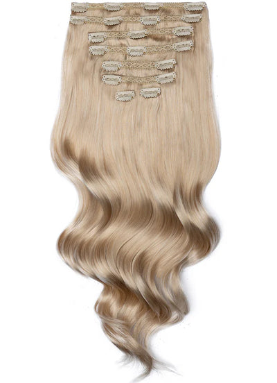 20 inch Full Volume Clip in Hair Extensions Light Grey