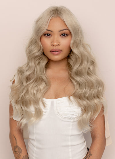 20 inch Full Volume Clip in Hair Extensions Light Grey