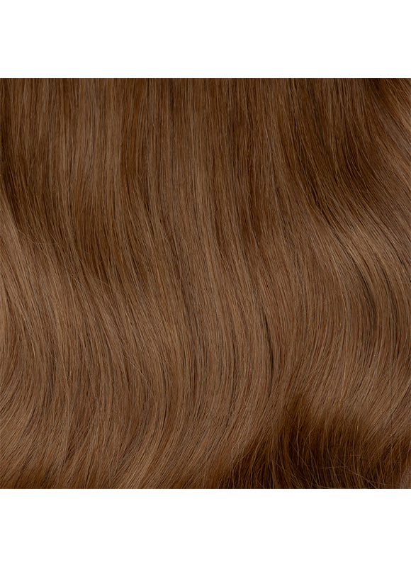 20 inch Seamless Clip in Hair Extensions #8 Chestnut Brown