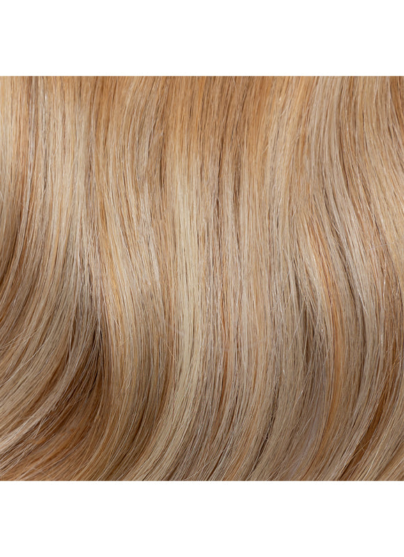 20 inch Seamless Clip in Hair Extensions Light Brown with Light Blonde Highlights