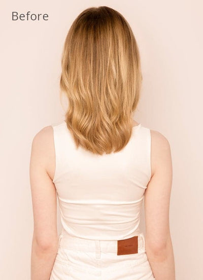 20 inch Seamless Clip in Hair Extensions Ash Brown & Light Blonde Balayage