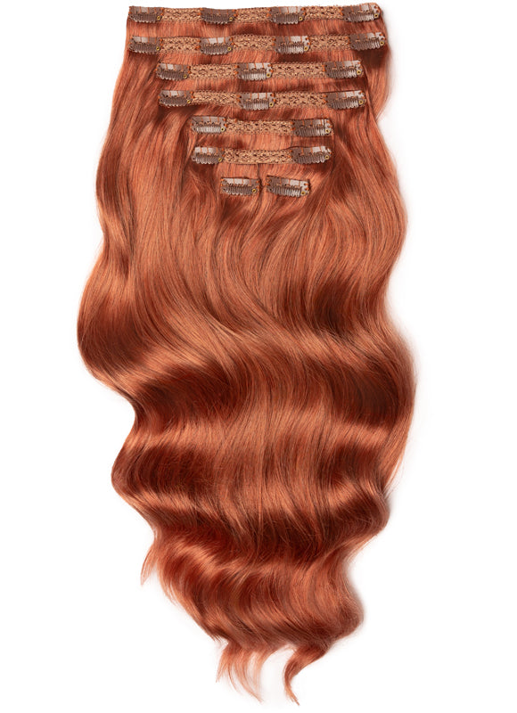 20 inch Ultimate Volume Clip in Hair Extensions #33 Dark Auburn Red