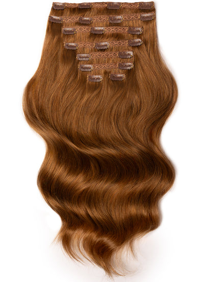 20 inch Ultimate Volume Clip in Hair Extensions  #6 Light Chestnut Brown
