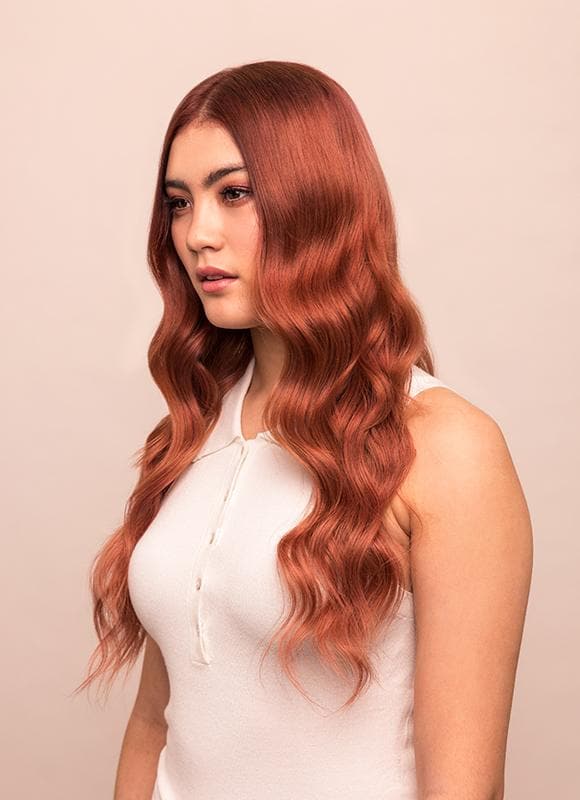20 inch Full Volume Clip in Hair Extensions #33 Dark Auburn Red