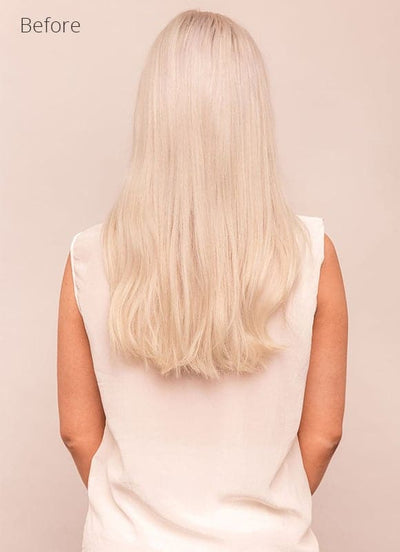 22 inch Invisible Wire Hair Extensions in #60W Platinum Blonde