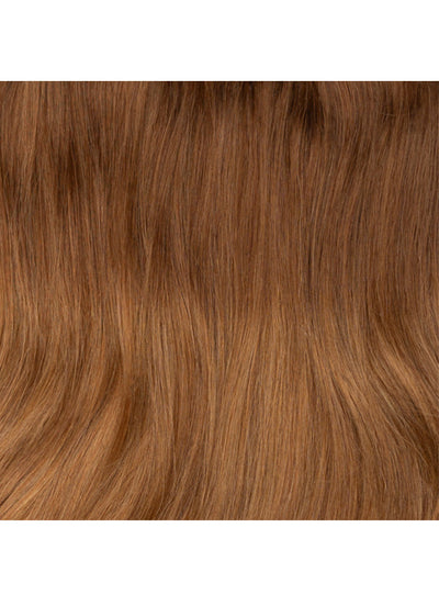 22 inch Invisible Wire Hair Extensions in Medium to Light Brown Ombre