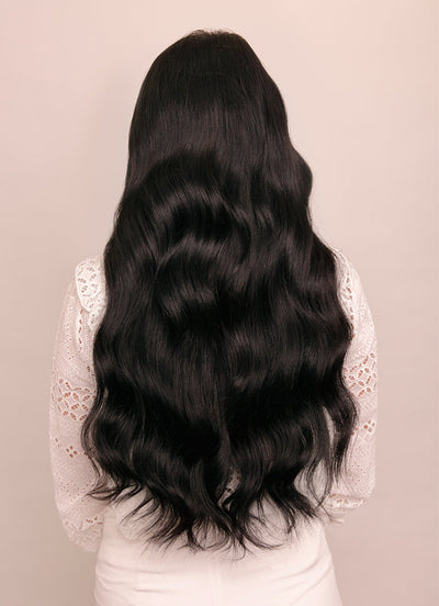 22 inch Invisible Wire Hair Extensions in #1 Jet Black