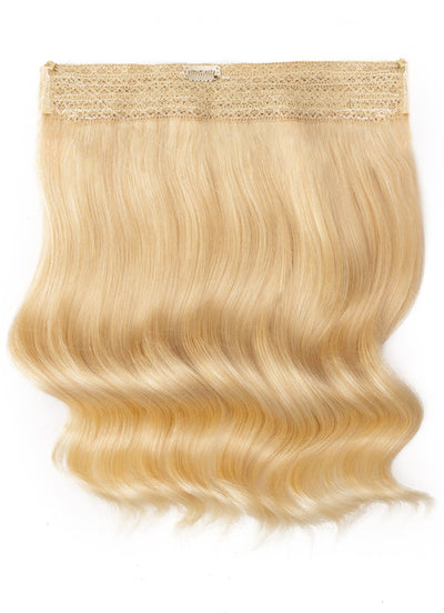 22 inch Invisible Wire Hair Extensions in #60 Light Blonde
