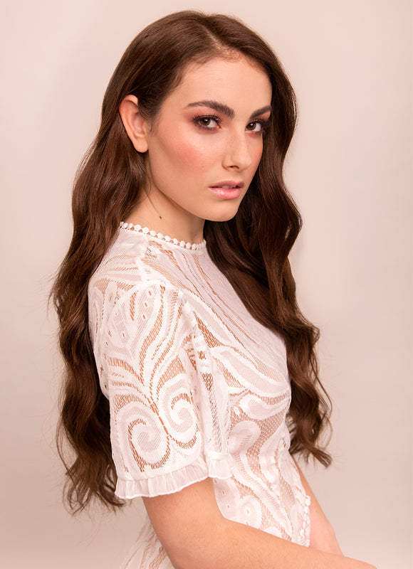 22 inch Invisible Wire Hair Extensions in #2 Dark Brown display picture 1
