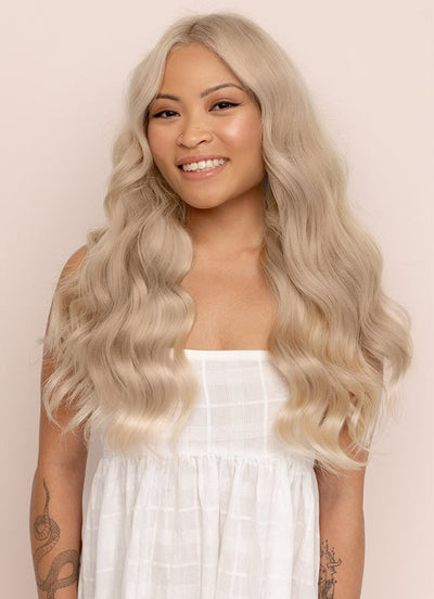 22 inch Invisible Wire Hair Extensions in Light Grey