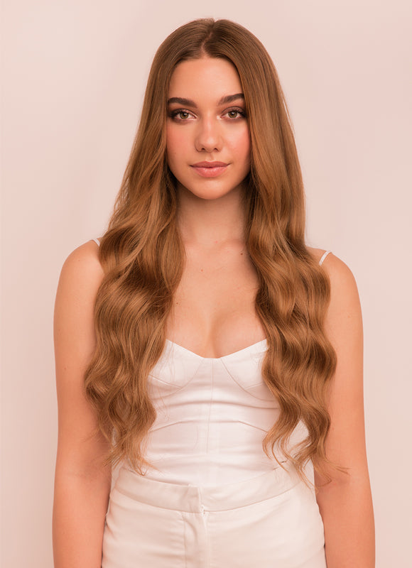 24 inch Ultimate Volume Clip in Hair Extensions  #8 Chestnut Brown