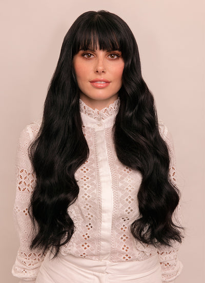 24 Inch Keratin Bond/ Fusion Hair Extensions Nail/ U-Tip #1 Jet Black