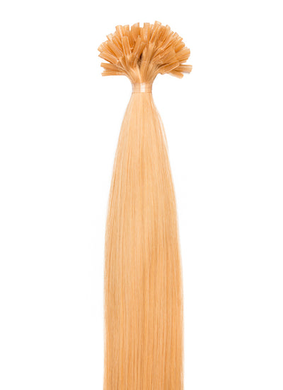 24 Inch Keratin Bond/ Fusion Hair Extensions Nail/ U-Tip #27 Strawberry Blonde
