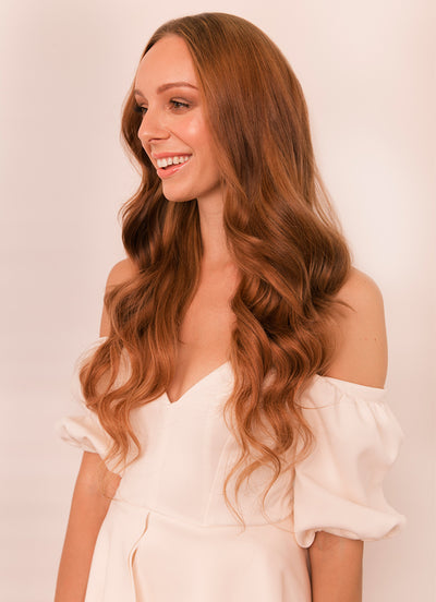 24 inch Ultimate Volume Clip in Hair Extensions  #6 Light Chestnut Brown