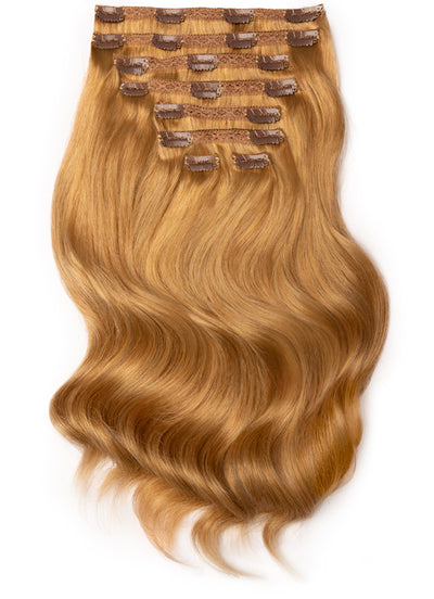24 inch Ultimate Volume Clip in Hair Extensions  #18 Golden Blonde
