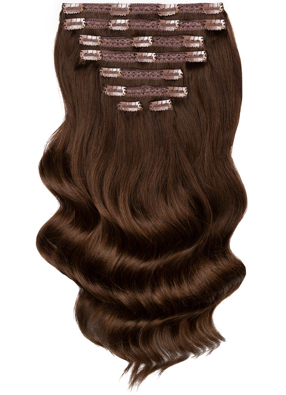 30 inch Ultimate Volume Clip in Hair Extensions #1C Mocha Brown display picture 3