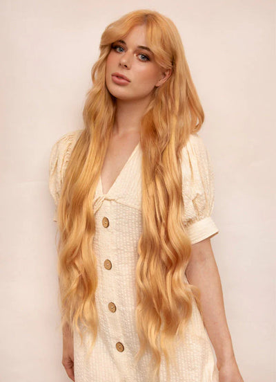 30 inch Ultimate Volume Clip in Hair Extensions #27 Strawberry Blonde