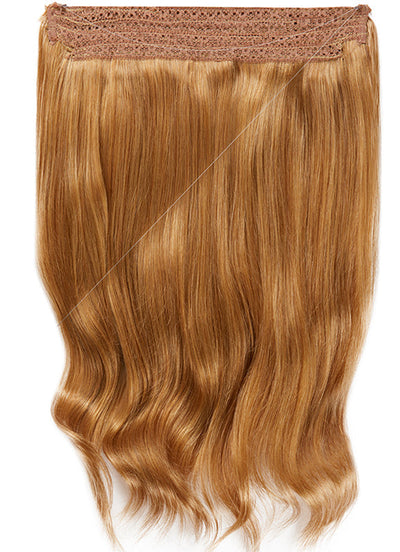 22 inch Invisible Wire Hair Extensions in #8 Chestnut Brown