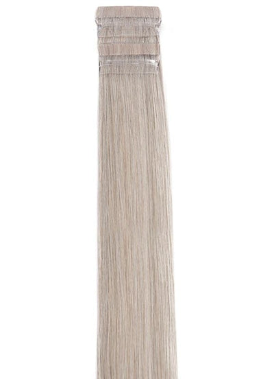 20 inch Remy Tape Hair Extensions Silver