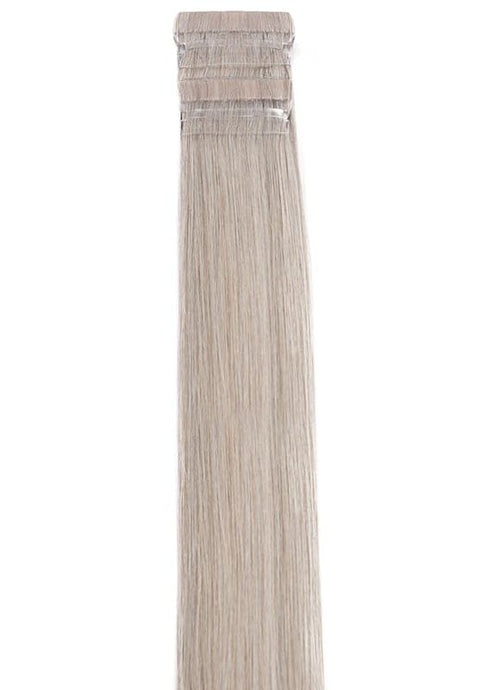 20 inch Remy Tape Hair Extensions Silver