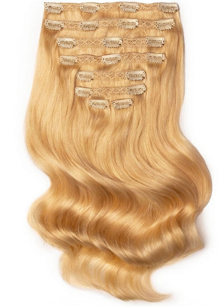 20” Clip in Hair Extensions Strawberry Blonde Amazon.com : SWACC Women 20 Inches Curly Full Head 7  main image 4