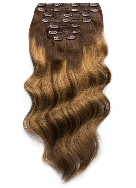 20 Inch Ultimate Volume Clip in Hair Extensions T#02-02/08 Balayage