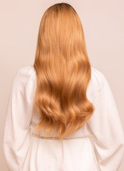20 inch clip in hair extensions #14 dark blonde 2