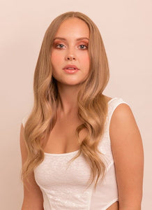 16 inch clip in hair extensions #18 golden blonde 1