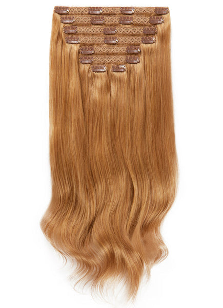 16 inch clip in hair extensions #14 dark blonde 4