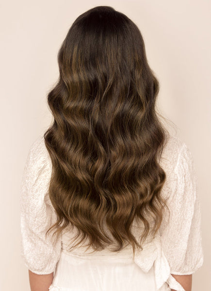 16 Inch Invisible Wire Hair Extensions T#1C-1C/04 Balayage