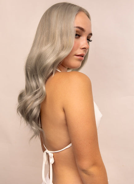 16 Inch Invisible Wire Hair Extensions #Silver
